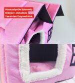 kedi evi kedi villası kedi kulübesi kedi evleri Pembe 05